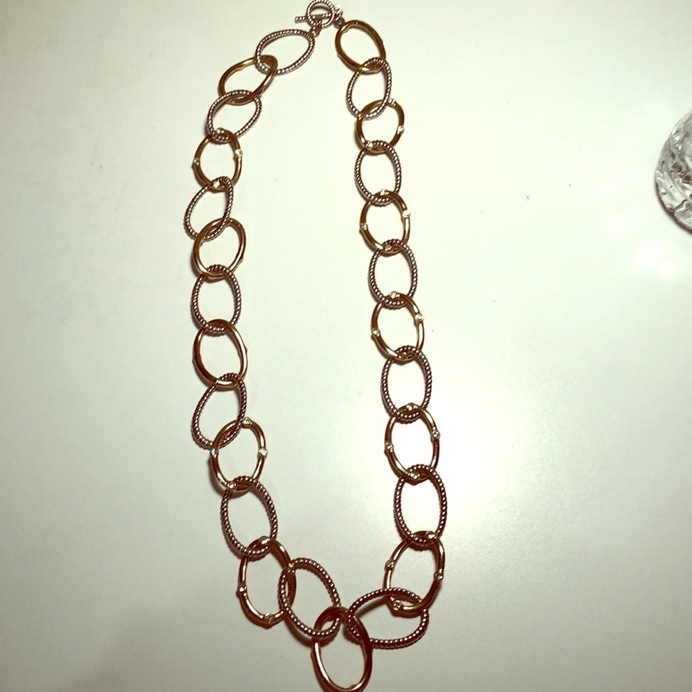 Yurman- like gold and silver necklace